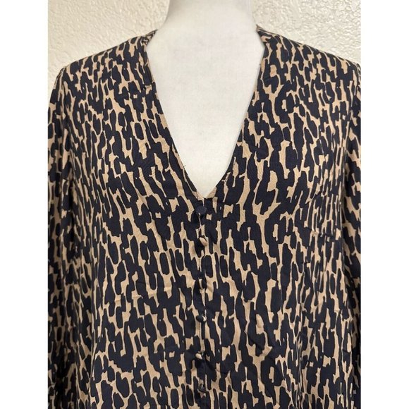 Zara "The Claris" Leopard Print Button Front Ruffled Tiered Dress - Picture 3 of 8